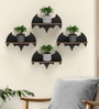 Beautiful Design Batman Shaped Wooden Wall Shelf Set Of Four