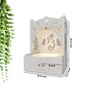 Beautiful Design of Lord Ganesh White Wooden Wall Temple for Home With Inbuilt focus Lights & Spacious Shelf