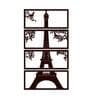Beautiful Eiffel Tower Color Design In Brown Wooden Wall Hangings