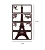 Beautiful Eiffel Tower Color Design In Brown Wooden Wall Hangings