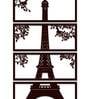 Beautiful Eiffel Tower Color Design In Brown Wooden Wall Hangings