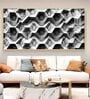 Beautiful Geometric Gray Background Glass Finish Horizontal Wall Art