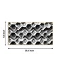 Beautiful Geometric Gray Background Glass Finish Horizontal Wall Art