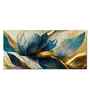Beautiful Golden Flower And Waves Canvas Wall Painting