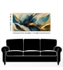 Beautiful Golden Flower And Waves Canvas Wall Painting