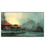 Beautiful Harbor Fishing Village Multicolour Canvas Art Print