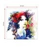 Beautiful Lady Multicolour Canvas Framed Wall Painting