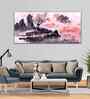Beautiful Lake View Watercolor Canvas Wall Painting