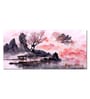 Beautiful Lake View Watercolor Canvas Wall Painting