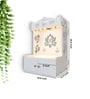 Beautiful Lotus Pattern White Wooden Wall Temple for Home With Inbuilt focus Lights & Spacious Shelf