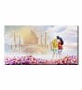 Beautiful Love Couple Scenery Canvas Printed Painting with Wood Frame