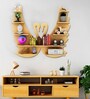 Beautiful Loving Swan Backlit Designer Wooden Wall Shelf