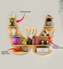 Beautiful Loving Swan Backlit Designer Wooden Wall Shelf