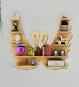 Beautiful Loving Swan Backlit Designer Wooden Wall Shelf