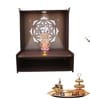 Beautiful Luxurious Wooden Temple for Home with Spacious Shelf & Inbuilt Focus Lights