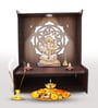 Beautiful Luxurious Wooden Temple for Home with Spacious Shelf & Inbuilt Focus Lights