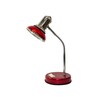 Beautiful Maroon & Chrome Metal Study Lamp