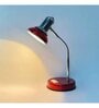 Beautiful Maroon & Chrome Metal Study Lamp