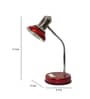 Beautiful Maroon & Chrome Metal Study Lamp