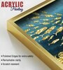 Beautiful Ocean View Of Golden Fish Acrylic Framed Art Panel (Set Of 2)