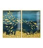 Beautiful Ocean View Of Golden Fish Acrylic Framed Art Panel (Set Of 2)
