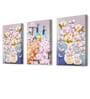 Beautiful Peacock Multicolour Synthetic Wood (Set of 3) Art Panels