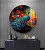 Beautiful Peacock Acrylic Round Wall Art