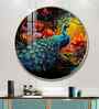 Beautiful Peacock Acrylic Round Wall Art