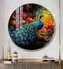Beautiful Peacock Acrylic Round Wall Art