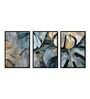 Beautiful Plants Multicolour Canvas & MDF (Set of 3) Framed Art Panels