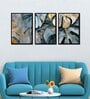 Beautiful Plants Multicolour Canvas & MDF (Set of 3) Framed Art Panels