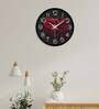 Beautiful Rose Designer Plastic Wall Clock In Red