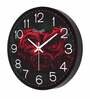 Beautiful Rose Designer Plastic Wall Clock In Red