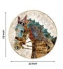 (1Pc) Multicolor Paper Round Horse Wall Art