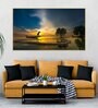 Beautiful Sunset River View Multicolour Canvas Art Print