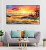 Beautiful Sunset Multicolour Canvas Art Print