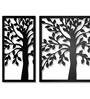Beautiful Tree Design In Black Wooden Wall Hangings