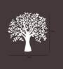 Beautiful Tree Design In White Wooden Wall Hangings