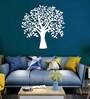 Beautiful Tree Design In White Wooden Wall Hangings