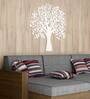 Beautiful Tree Design In White Wooden Wall Hangings