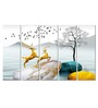 Beautiful View Of Nature with Reindeer MDF Art Panel Set of 5