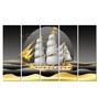 Beautiful View Of Sailing Ship MDF Art Panel Set of 5