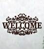 Beautiful Welcome Design In Brown Wooden Wall Hangings