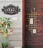 Beautiful Welcome Design In Brown Wooden Wall Hangings