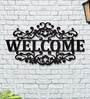 Beautiful Welcome Design In Brown Wooden Wall Hangings