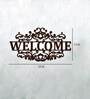 Beautiful Welcome Design In Brown Wooden Wall Hangings