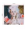 Beautiful Women Multicolour Canvas Unframed Wall Painting