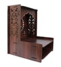 Beautiful Wooden Pooja Stand for Home Pooja Mandir for Wall Mounted with LED Spot Light
