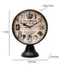 Vintage Beauty Black Metal Table Clock