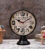 Vintage Beauty Black Metal Table Clock